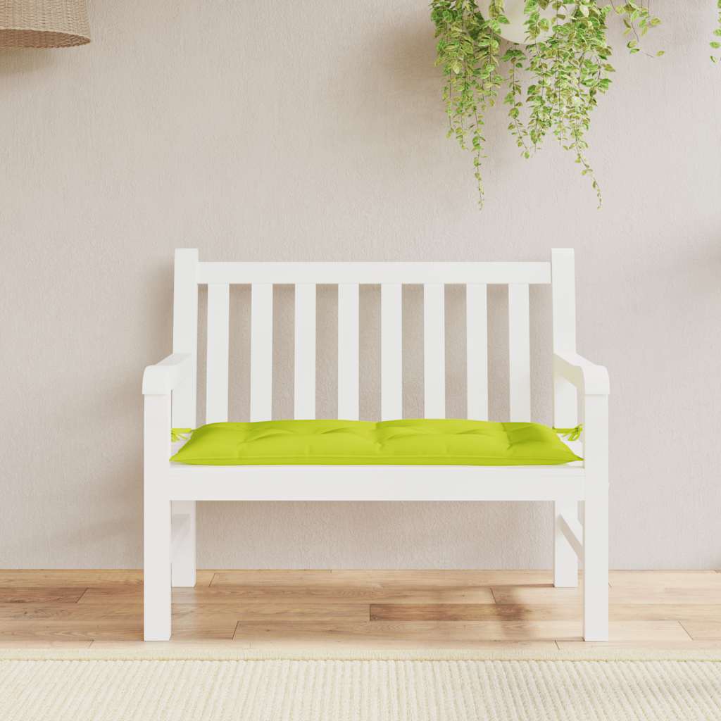 VidaXL coussin de banc de jardin 100x50x7 cm tissu oxford vert vif