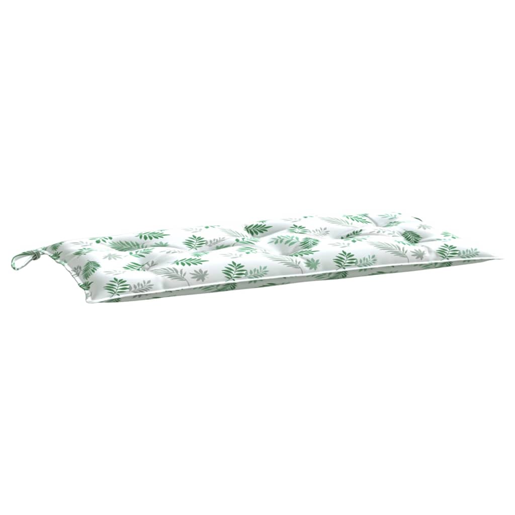 Vidaxx coussin de banc de jardin 100x50x7 cm tissu oxford motif feuille
