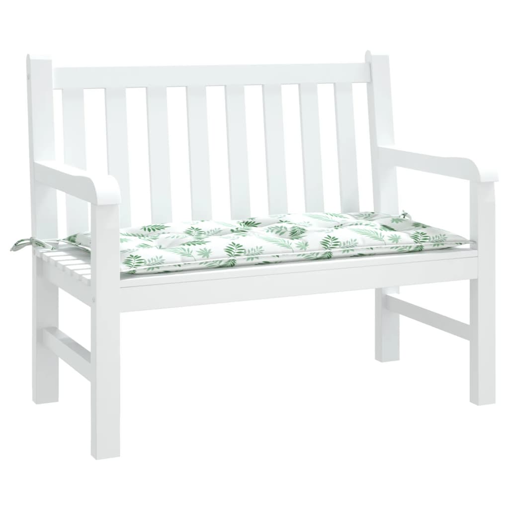 Vidaxx coussin de banc de jardin 100x50x7 cm tissu oxford motif feuille