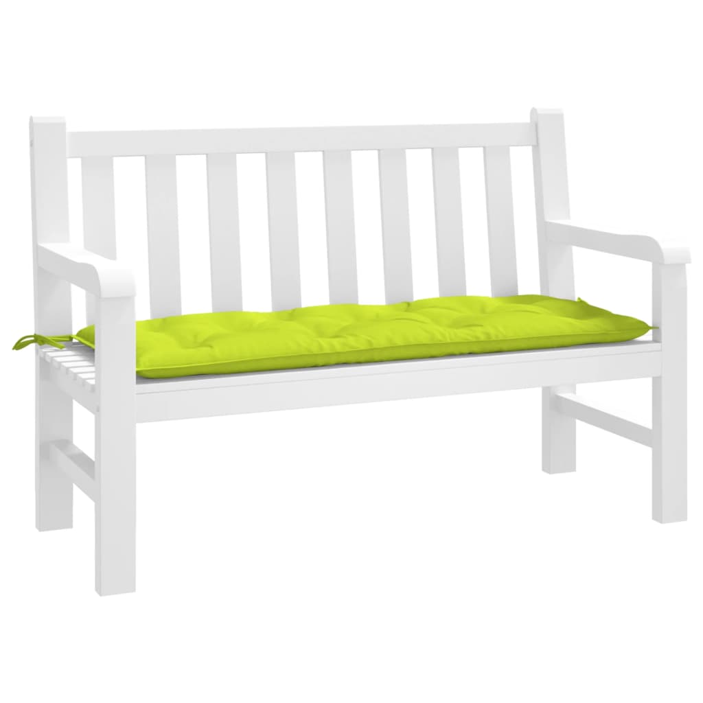 VidaXL coussin de banc de jardin 120x50x7 cm tissu oxford vert vif