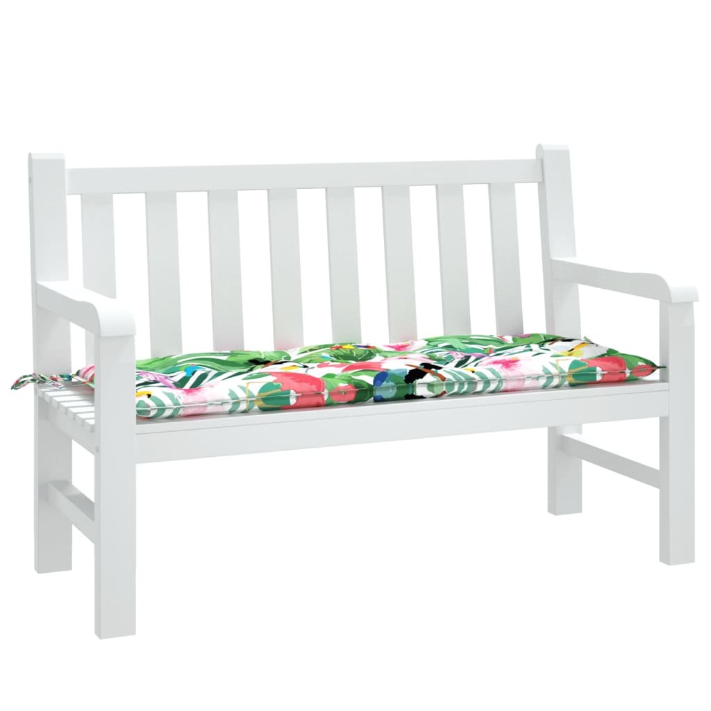 VidaXL coussin de banc de jardin 120x50x7 cm tissu multicolore