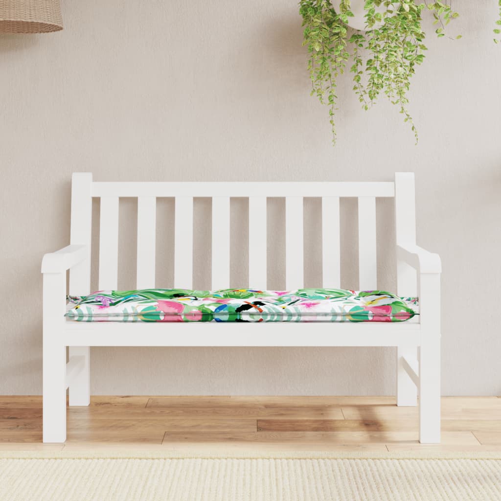 VidaXL coussin de banc de jardin 120x50x7 cm tissu multicolore