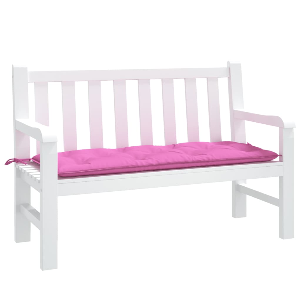 VidaXL coussin de banc de jardin 120x50x7 cm tissu rose