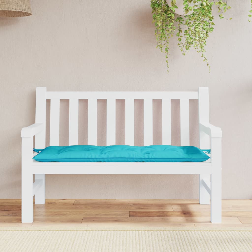 VidaXL coussin de banc de jardin 120x50x7 cm tissu turquoise