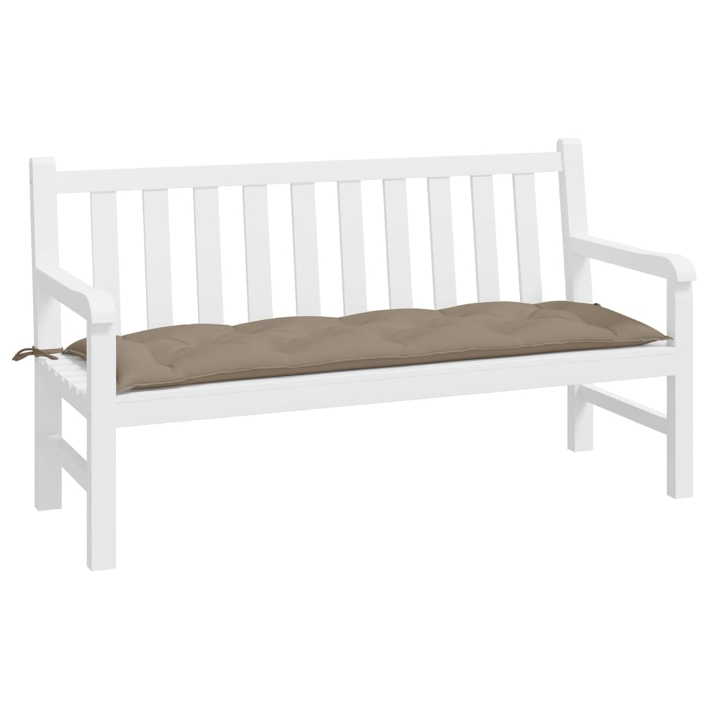 Vidaxx coussin de banc de jardin 150x50x7 cm tissu oxford taupe