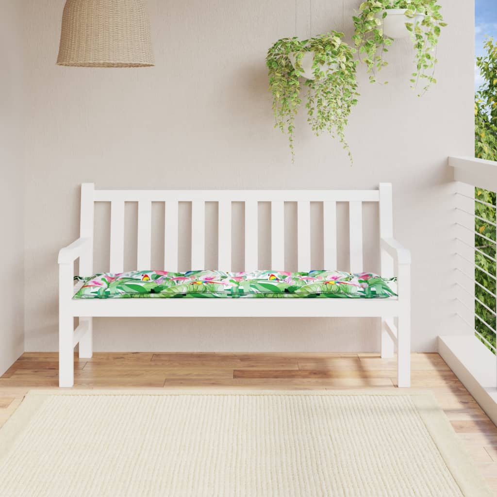 VidaXL coussin de banc de jardin 150x50x7 cm tissu oxford multicolore