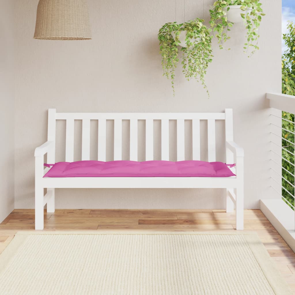 Vidaxx coussin de banc de jardin 150x50x7 cm tissu oxford rose