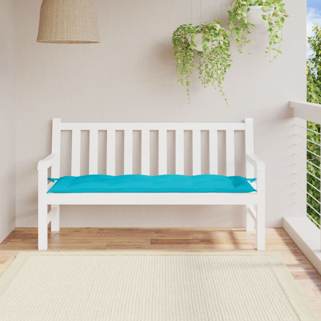 Vidaxx coussin de banc de jardin 150x50x7 cm tissu oxford turquoise