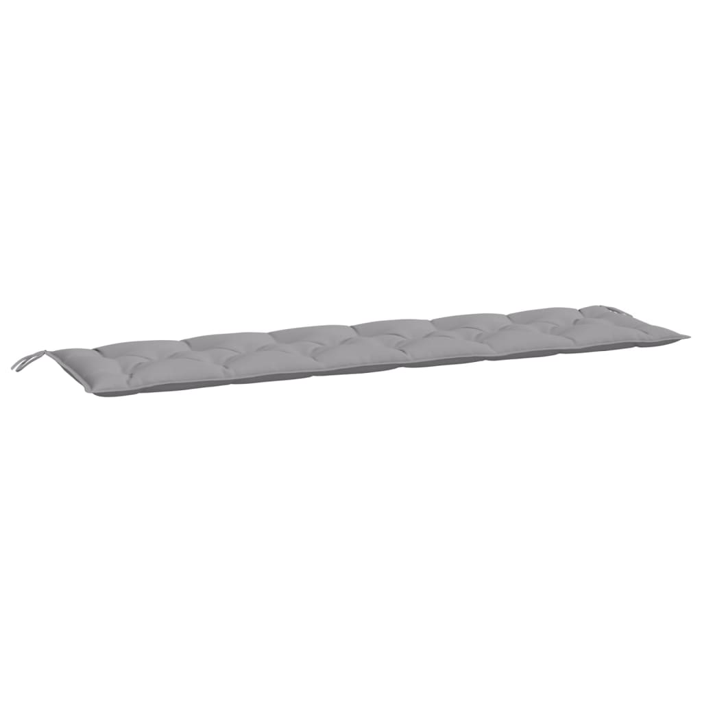 VidaXL coussin de banc de jardin 200x50x7 cm tissu oxford gris
