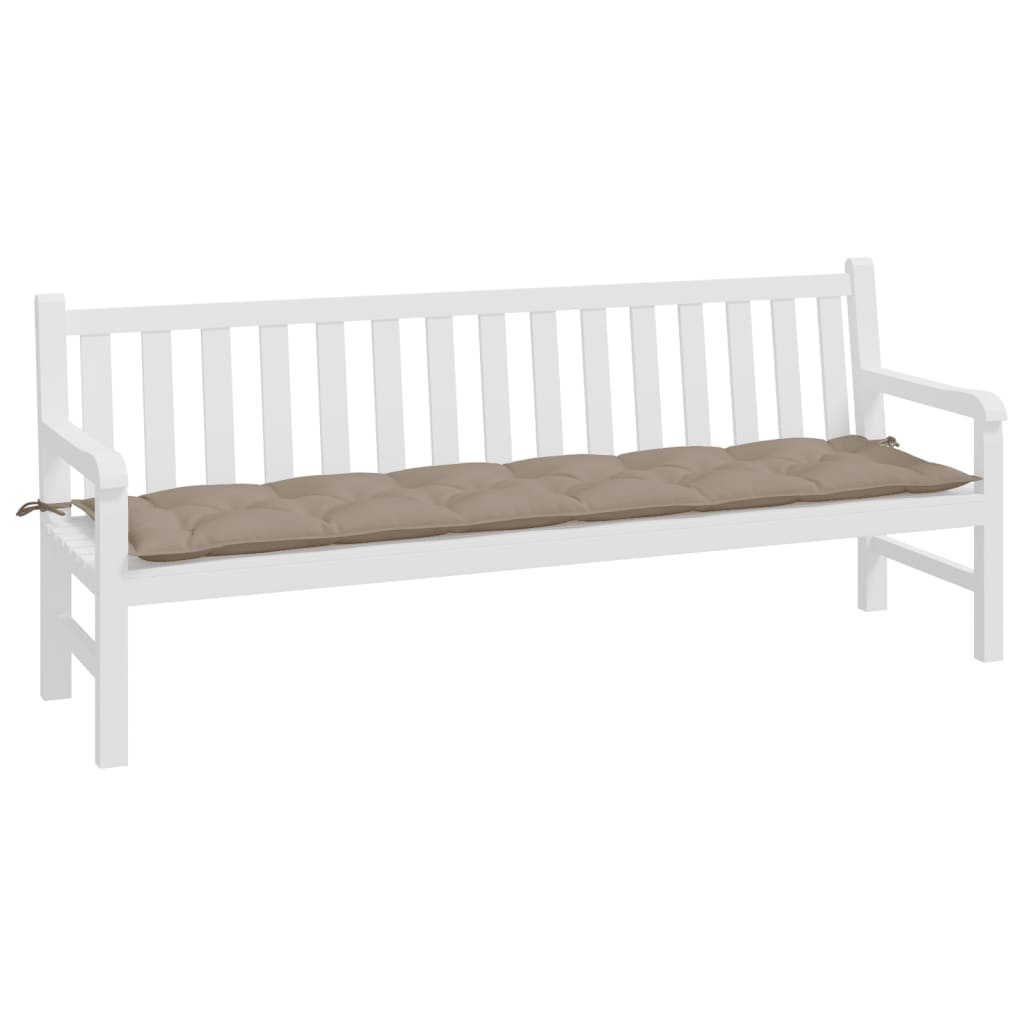 Vidaxx coussin de banc de jardin 200x50x7 cm tissu oxford taupe