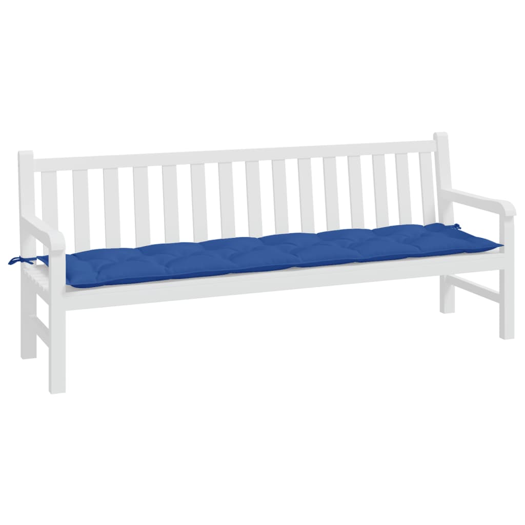VidaXL coussin de banc de jardin 200x50x7 cm tissu oxford bleu royal