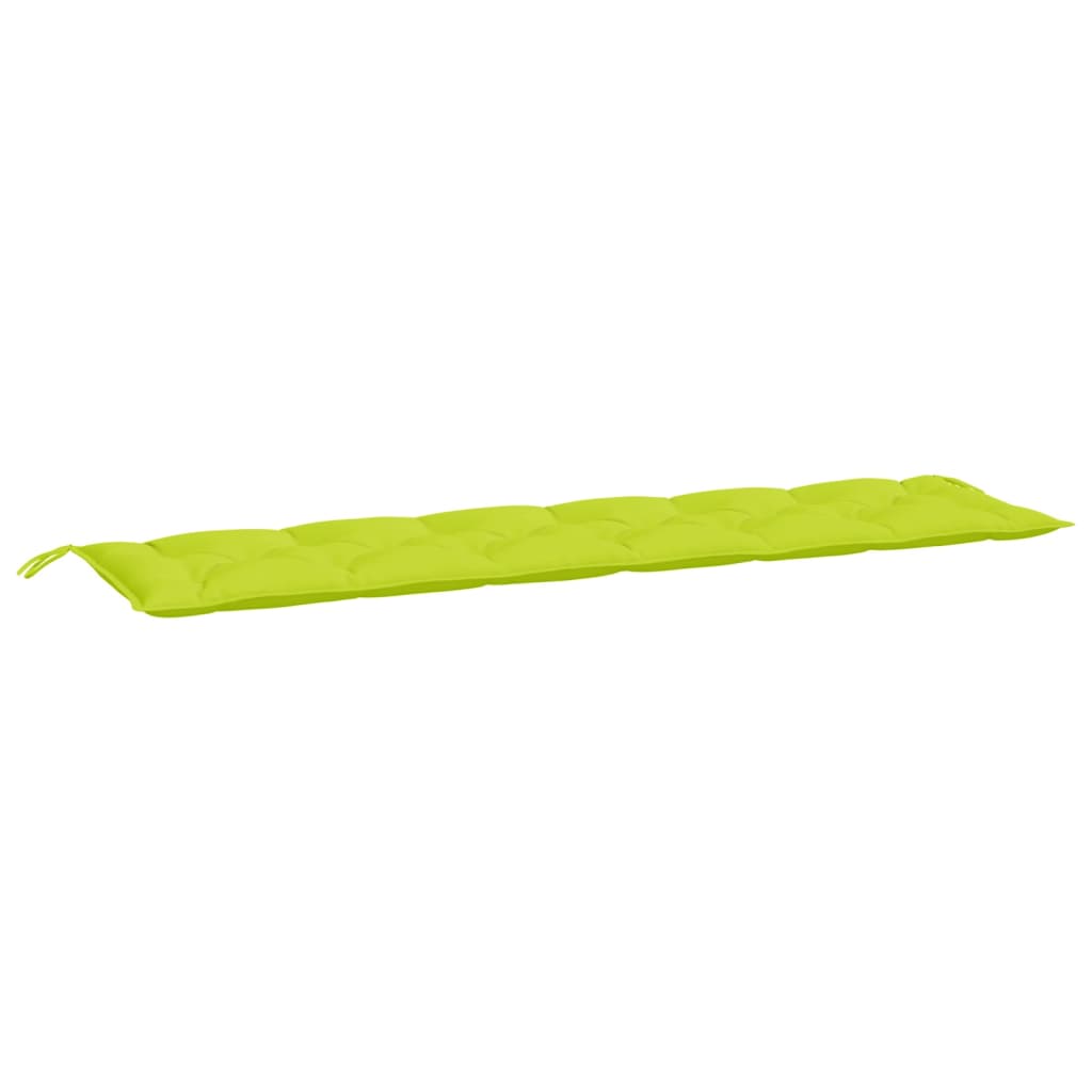 VidaXL coussin de banc de jardin 200x50x7 cm tissu oxford vert vif
