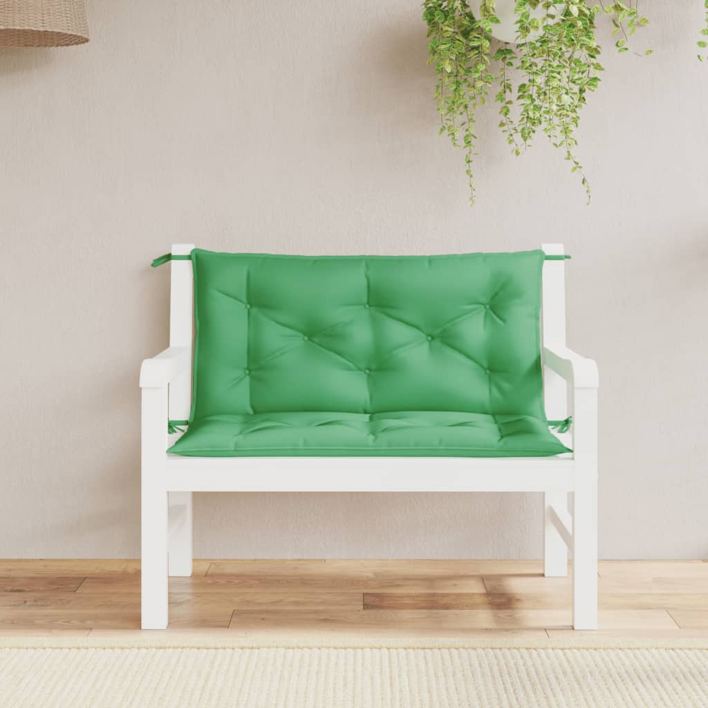Vidaxx coussins de banc de jardin 2 pcs 100x50x7 cm tissu oxford vert