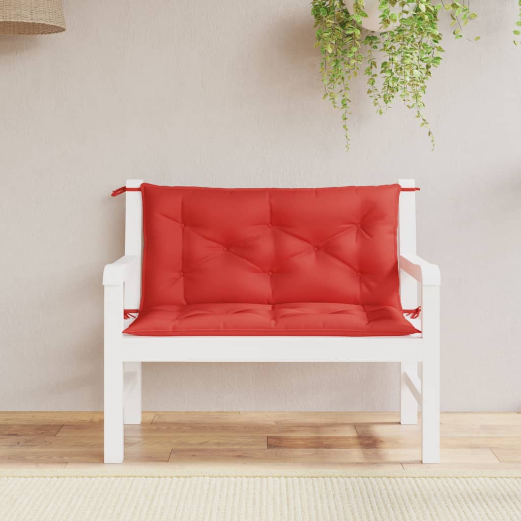 Vidaxx coussins de banc de jardin 2 pcs 100x50x7 cm tissu oxford rouge