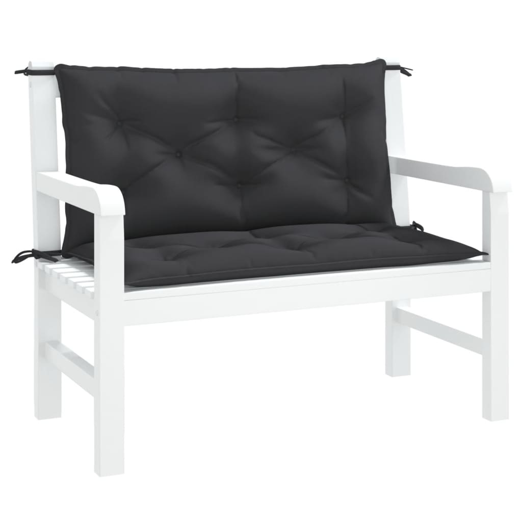 Vidaxx coussins de banc de jardin 2 pcs 100x50x7 cm tissu oxford noir