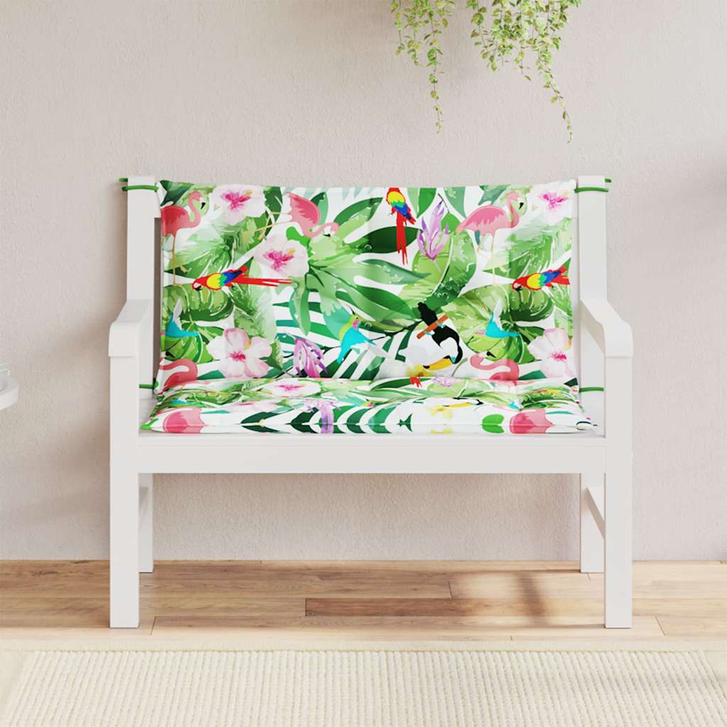 Vidaxx coussins de banc de jardin 2 pcs 100x50x7 cm tissu multicolore