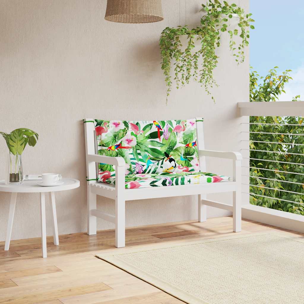 Vidaxx coussins de banc de jardin 2 pcs 100x50x7 cm tissu multicolore