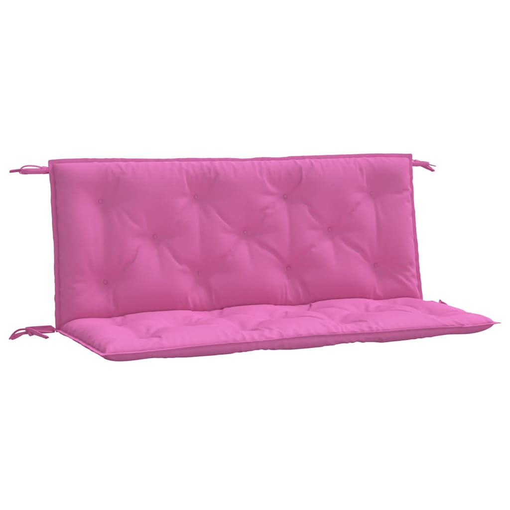 VidaXL coussins de banc de jardin 2 pcs 120x50x7 cm tissu rose