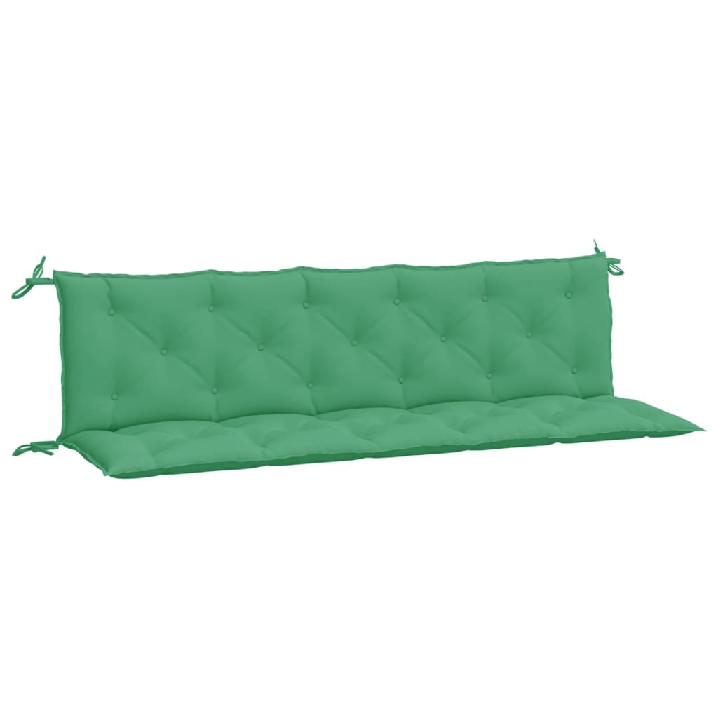 Vidaxx coussins de banc de jardin 2 pcs 180x50x7 cm tissu oxford vert