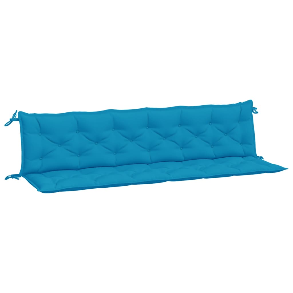 Vidaxx coussins de banc de jardin 2 pcs 200x50x7 cm tissu oxford bleu clair