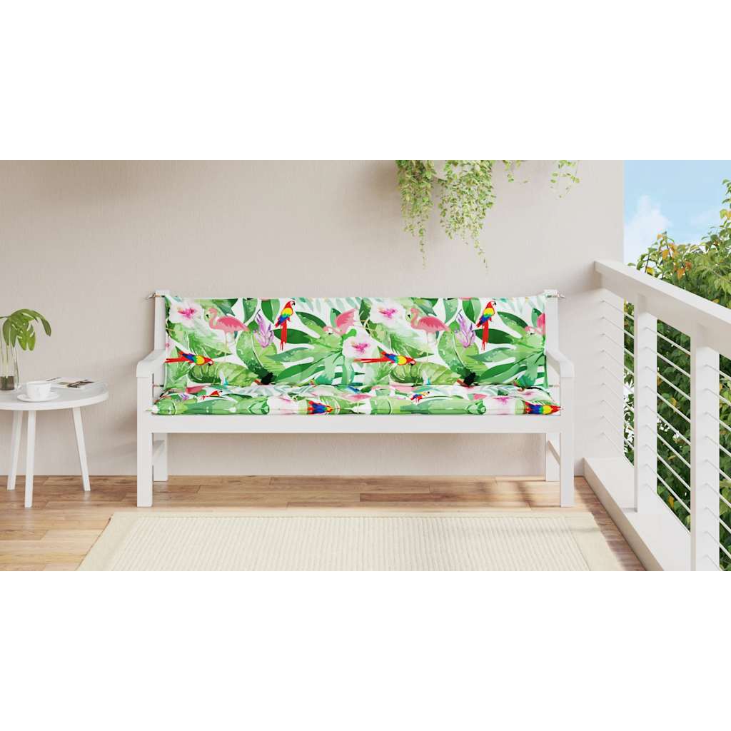 Vidaxx coussins de banc de jardin 2 pcs 200x50x7 cm tissu multicolore