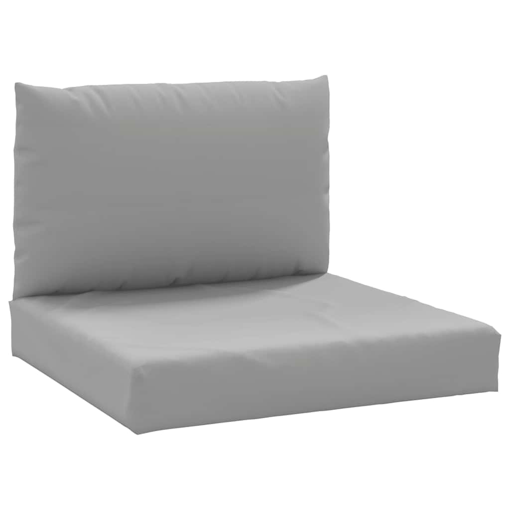 VidaXL coussins de palette 2 pcs tissu gris