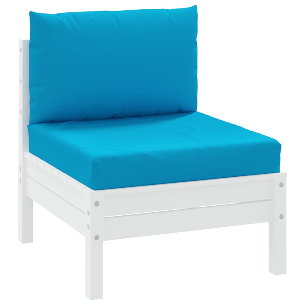 VidaXL coussins de palette 2 pcs tissu bleu clair