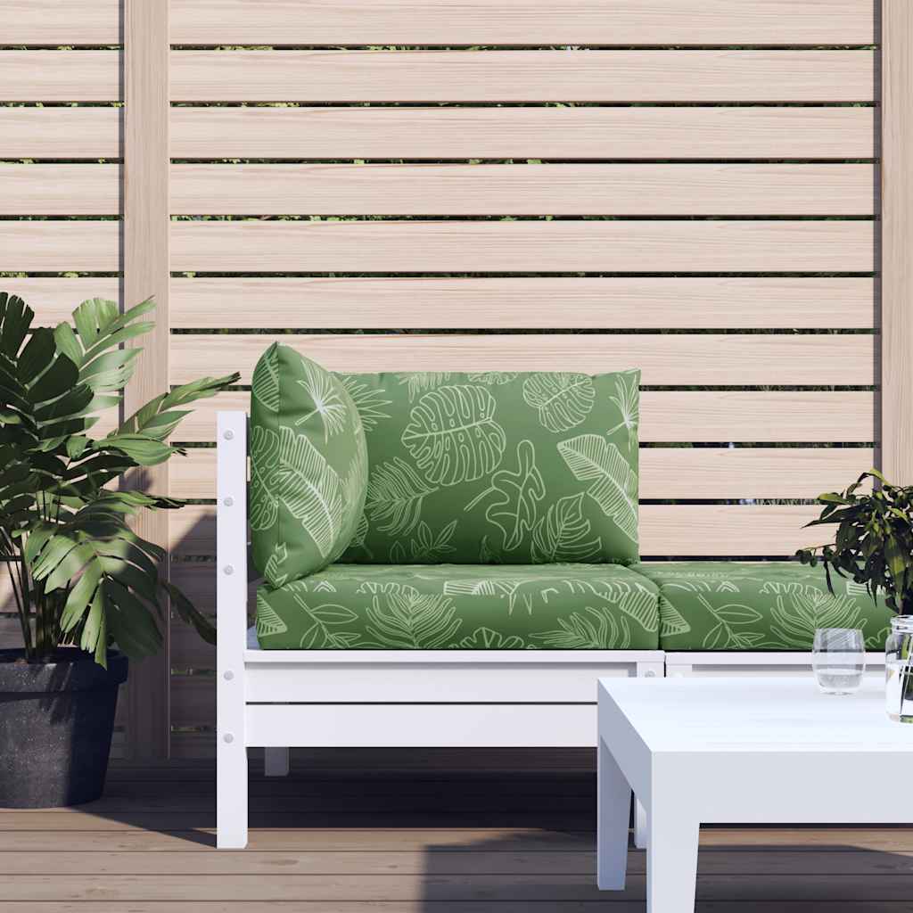 VidaXL coussins de palette 3 pcs tissu oxford motif feuille