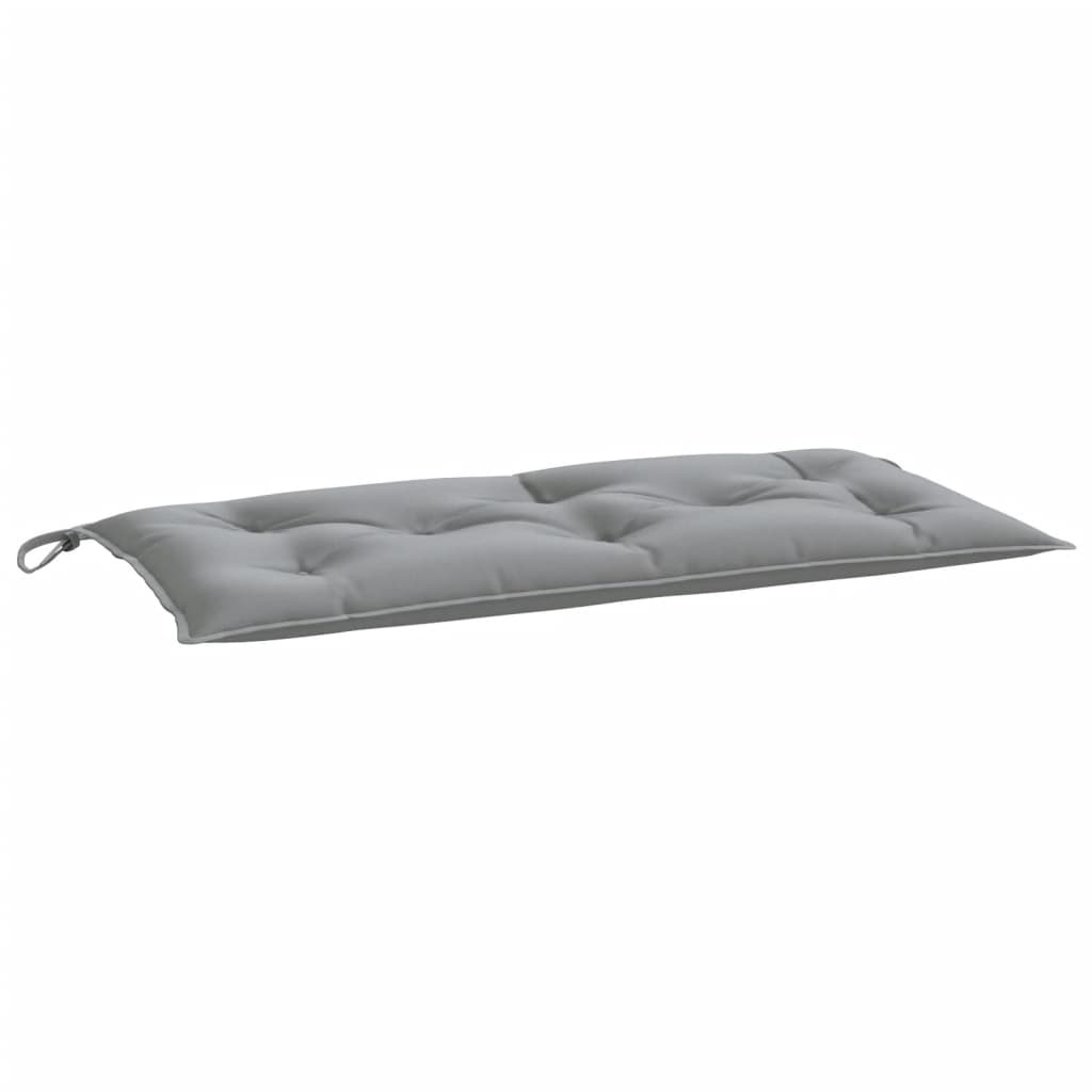 VidaXL coussin de banc de jardin 110x50x7 cm tissu gris