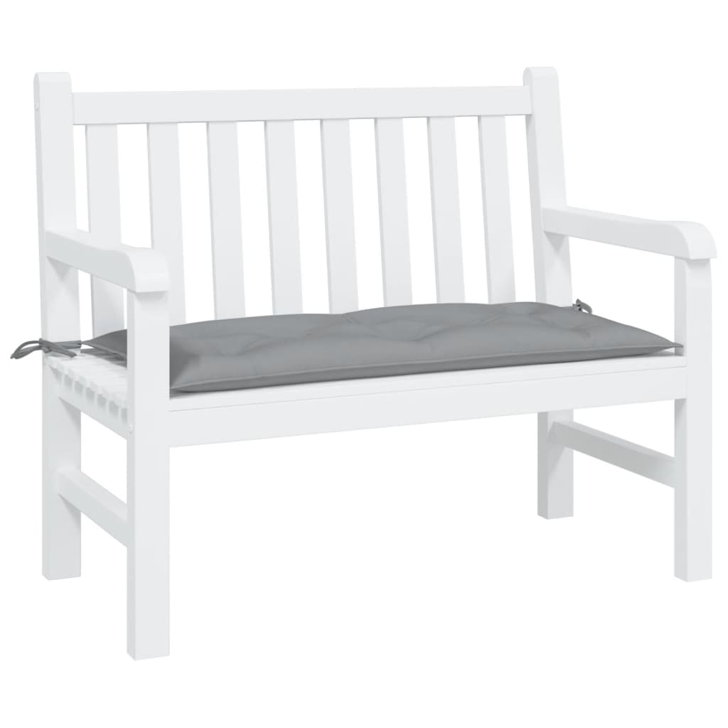 VidaXL coussin de banc de jardin 110x50x7 cm tissu gris