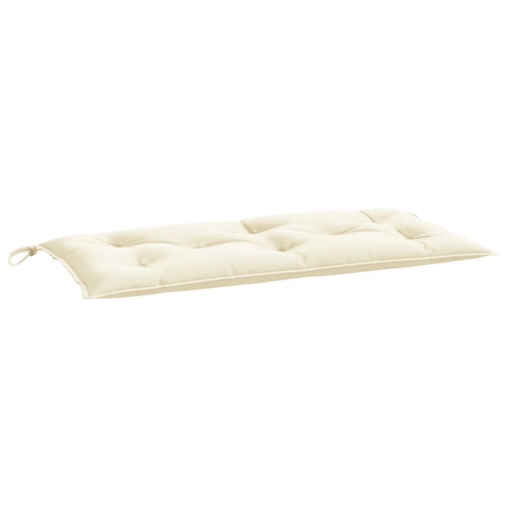 Vidaxx coussin de banc de jardin 110x50x7 cm tissu oxford blanc crème