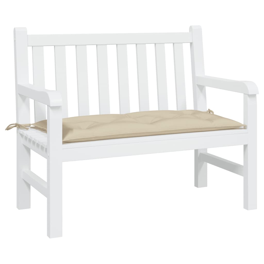 VidaXL coussin de banc de jardin 110x50x7 cm tissu oxford beige