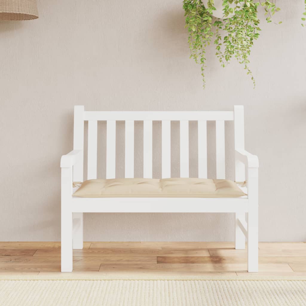 VidaXL coussin de banc de jardin 110x50x7 cm tissu oxford beige