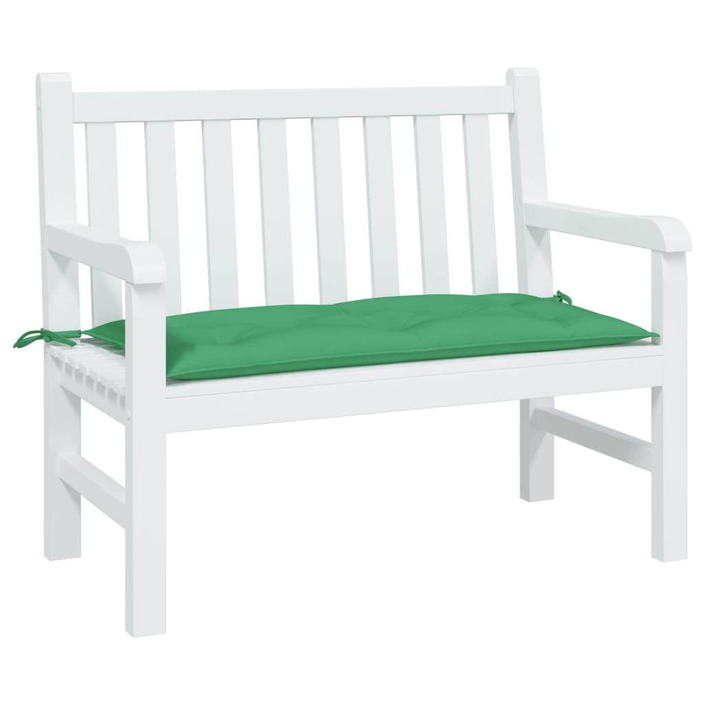 Vidaxx coussin de banc de jardin 110x50x7 cm tissu oxford vert