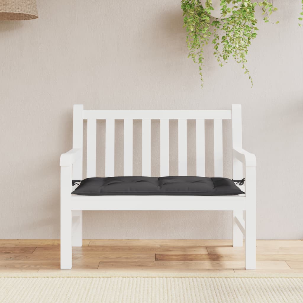 Vidaxx coussin de banc de jardin 110x50x7 cm tissu oxford noir