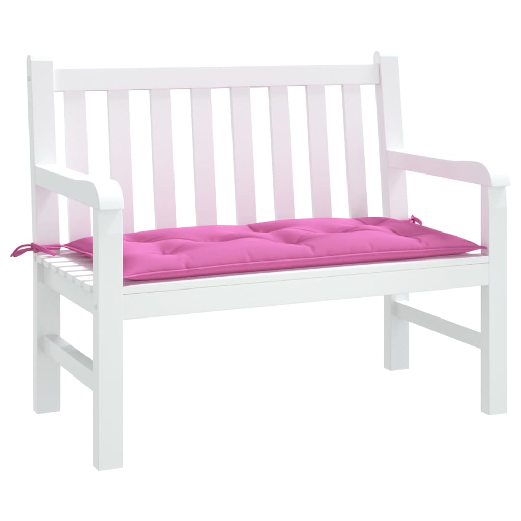 VidaXL coussin de banc de jardin 110x50x7 cm tissu rose