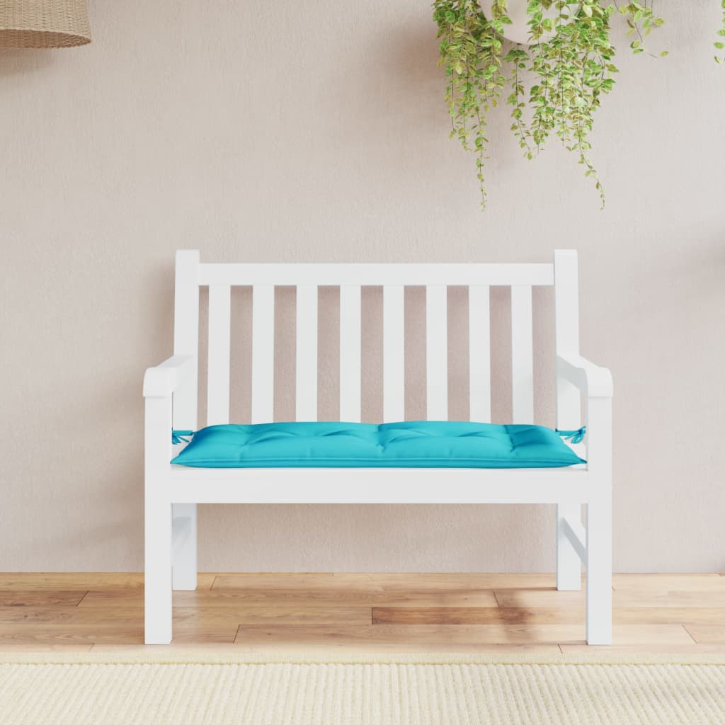 VidaXL coussin de banc de jardin 110x50x7 cm tissu turquoise