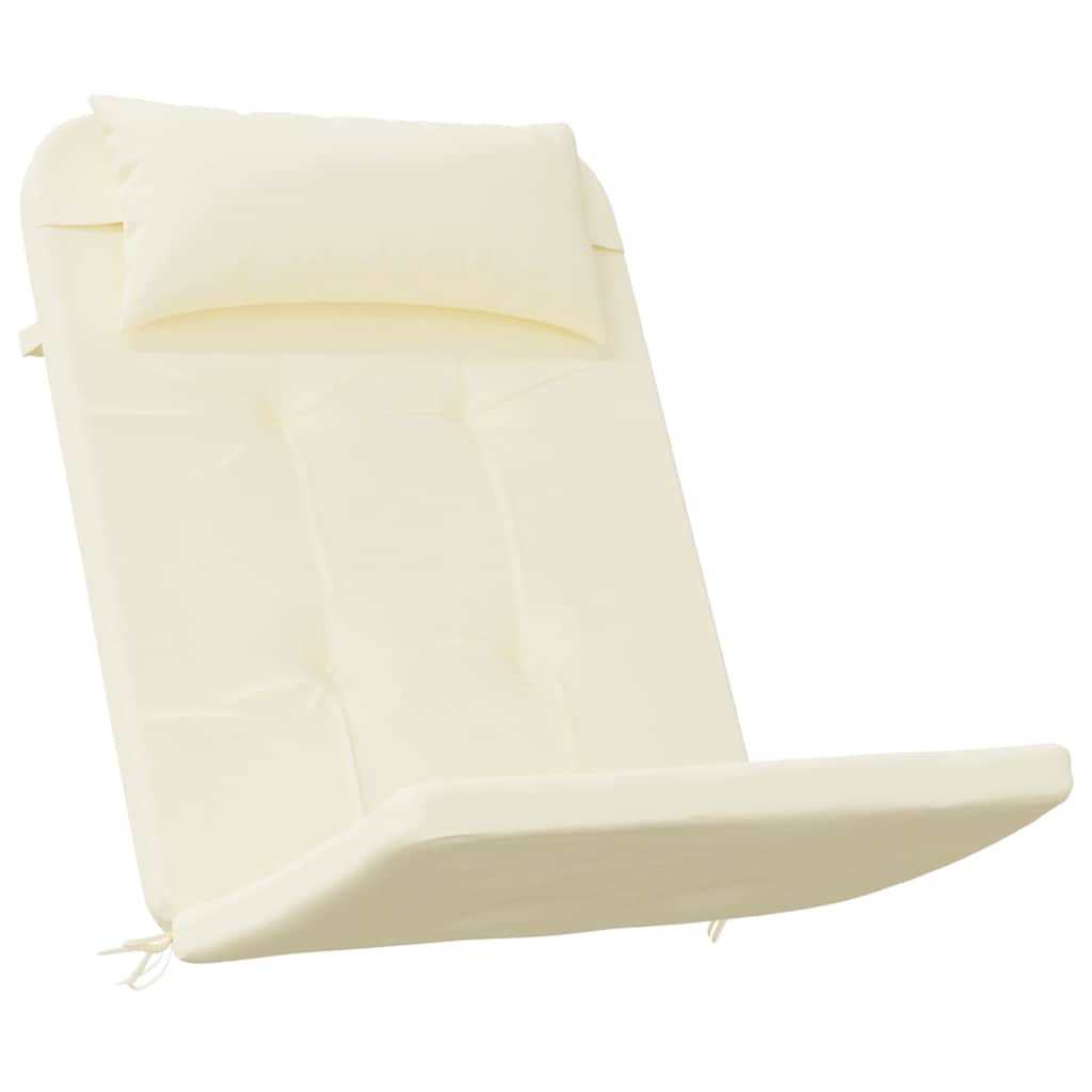VidaXL coussins de chaise 2 pcs tissu oxford adirondack couleur crème