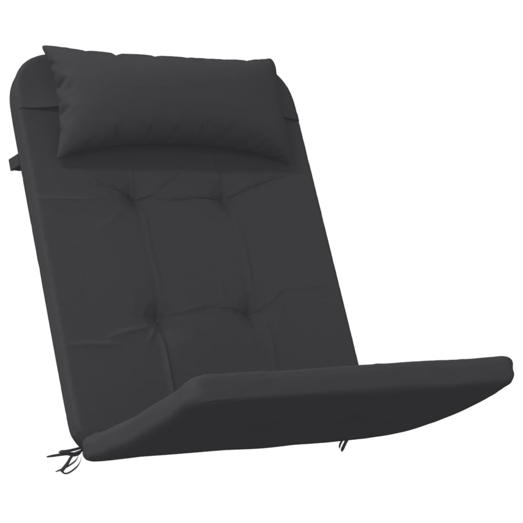 VidaXL Coussins de chaise 2 pcs Adirondack tissu oxford noir