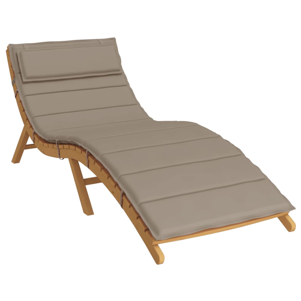 VidaXL Coussin de chaise longue 180x60x3 cm tissu oxford taupe
