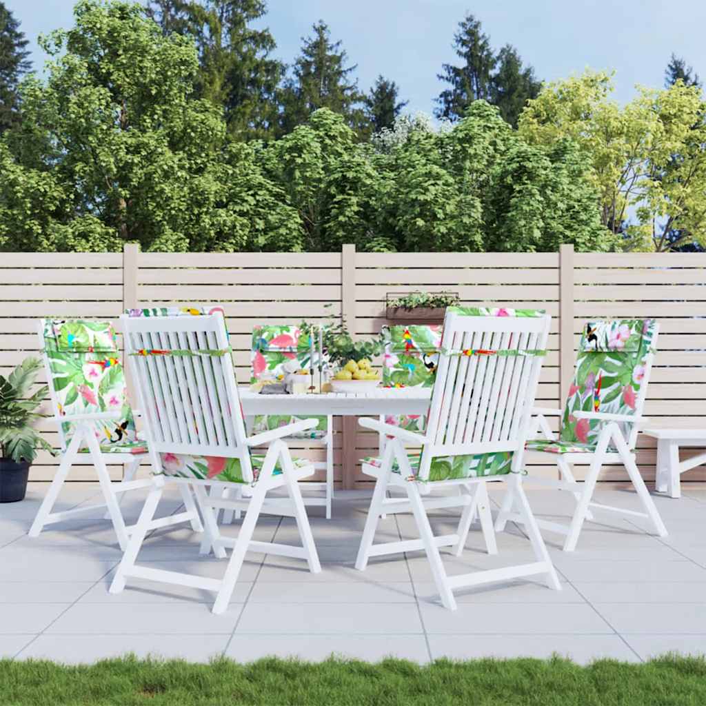 VidaXL Coussins de chaise 6 pcs dossier haut tissu oxford multicolore