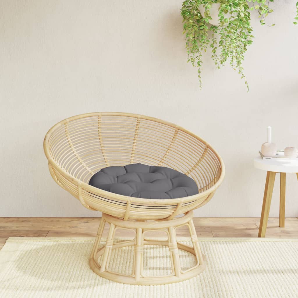 Vidaxx coussin d'assise rond ø 60 x11 cm tissu oxford anthracite