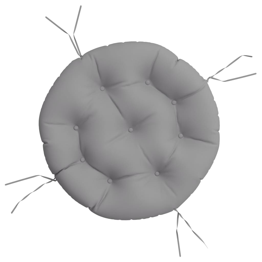 VidaXL Coussin de siège rond Ø 60x11 cm tissu oxford gris