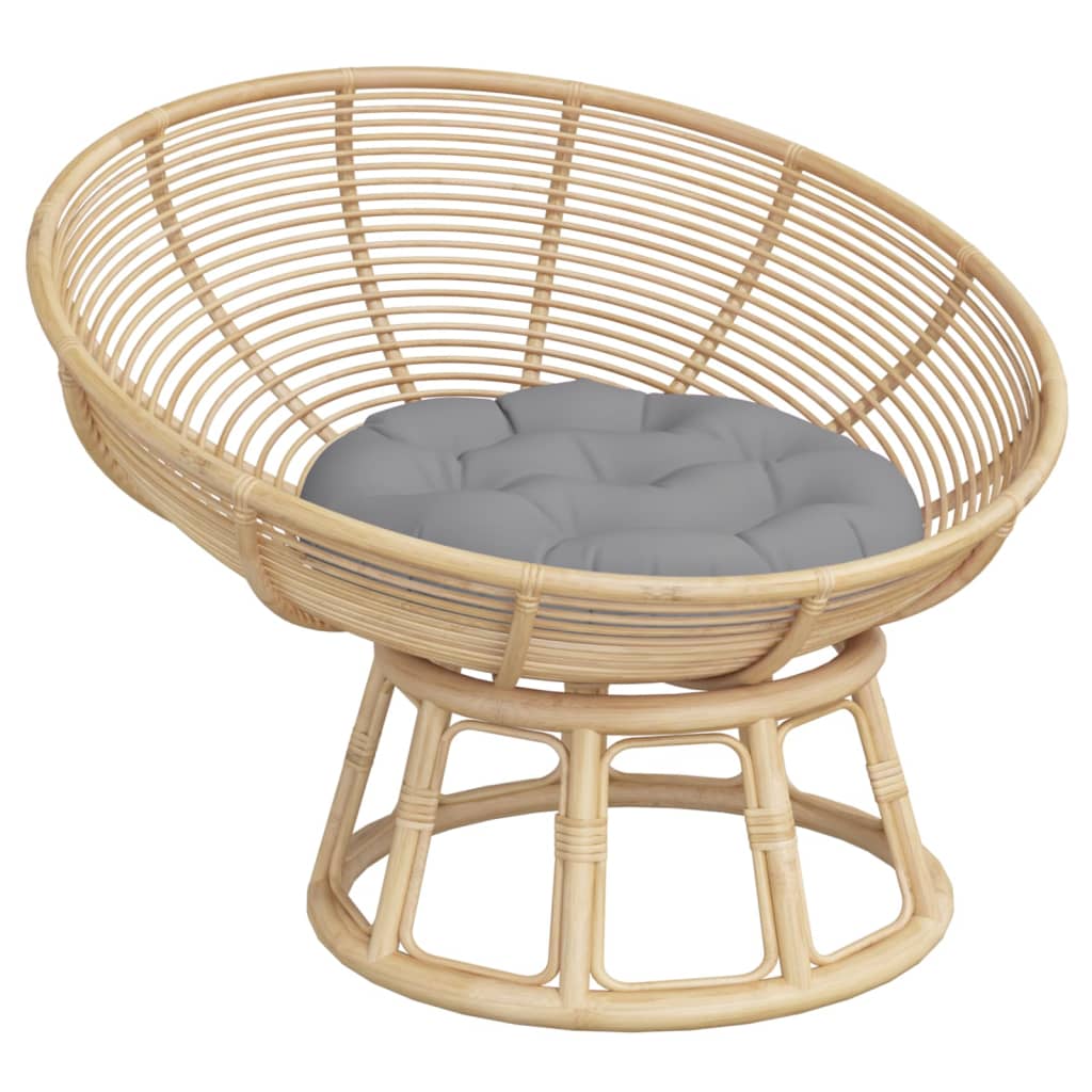 VidaXL Coussin de siège rond Ø 60x11 cm tissu oxford gris