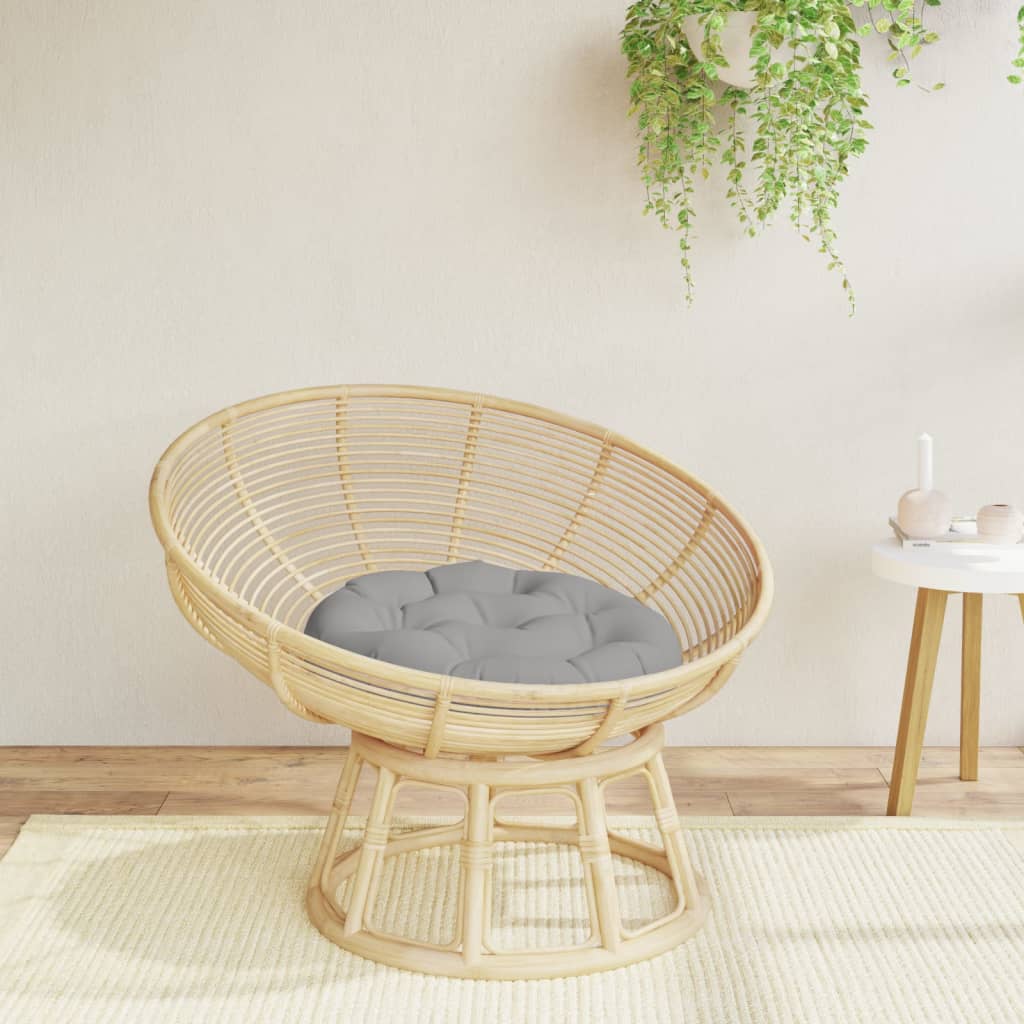 VidaXL Coussin de siège rond Ø 60x11 cm tissu oxford gris