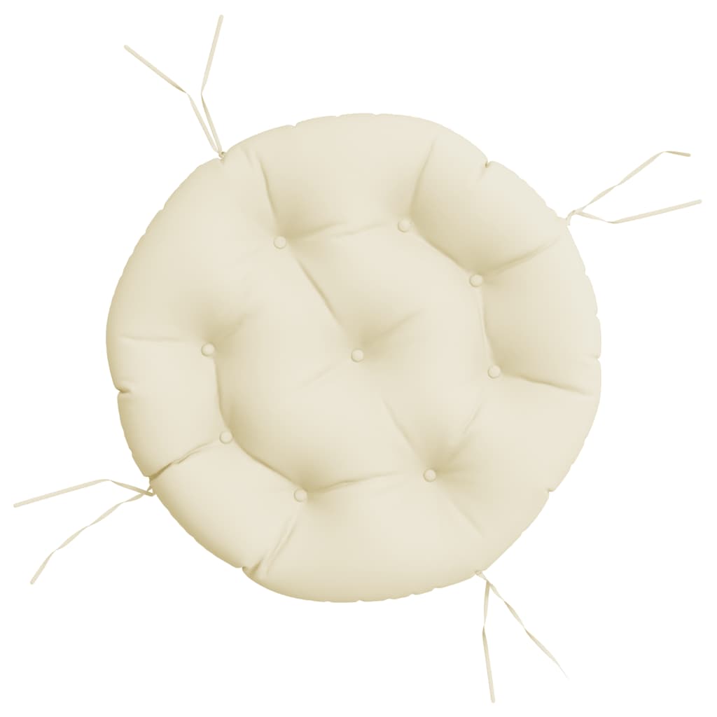 VidaXL Coussin de siège rond Ø 60x11 cm tissu oxford couleur crème