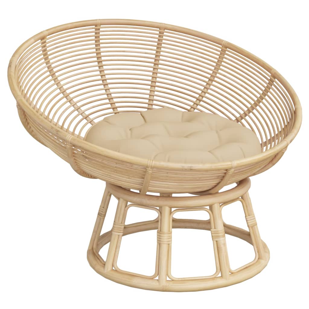 VidaXL Coussin de siège rond Ø 60x11 cm tissu oxford beige