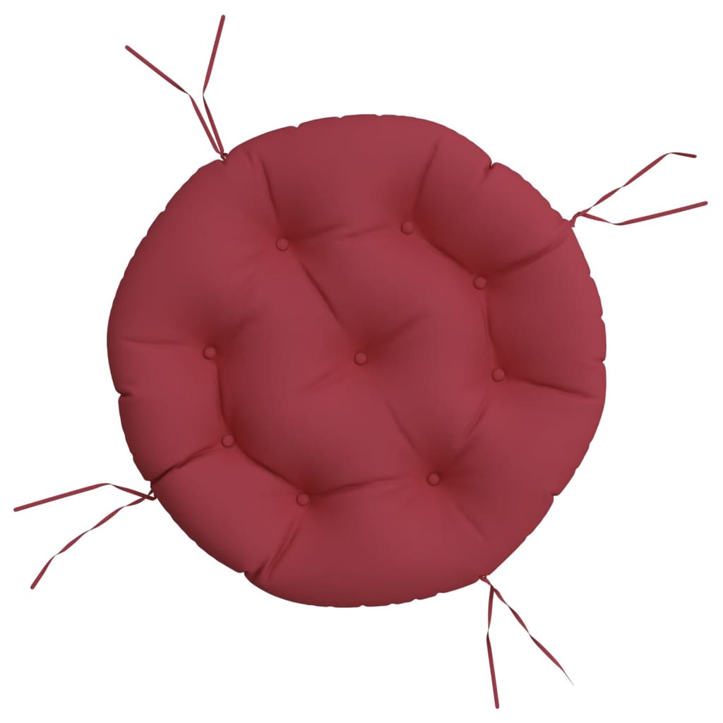 Vidaxx coussin de siège rond ø 60x11 cm tissu oxford rouge vin