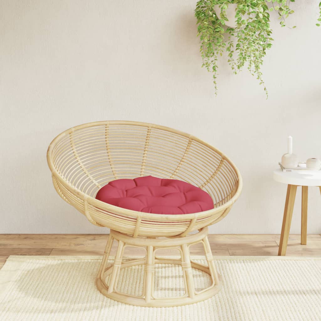 Vidaxx coussin de siège rond ø 60x11 cm tissu oxford rouge vin