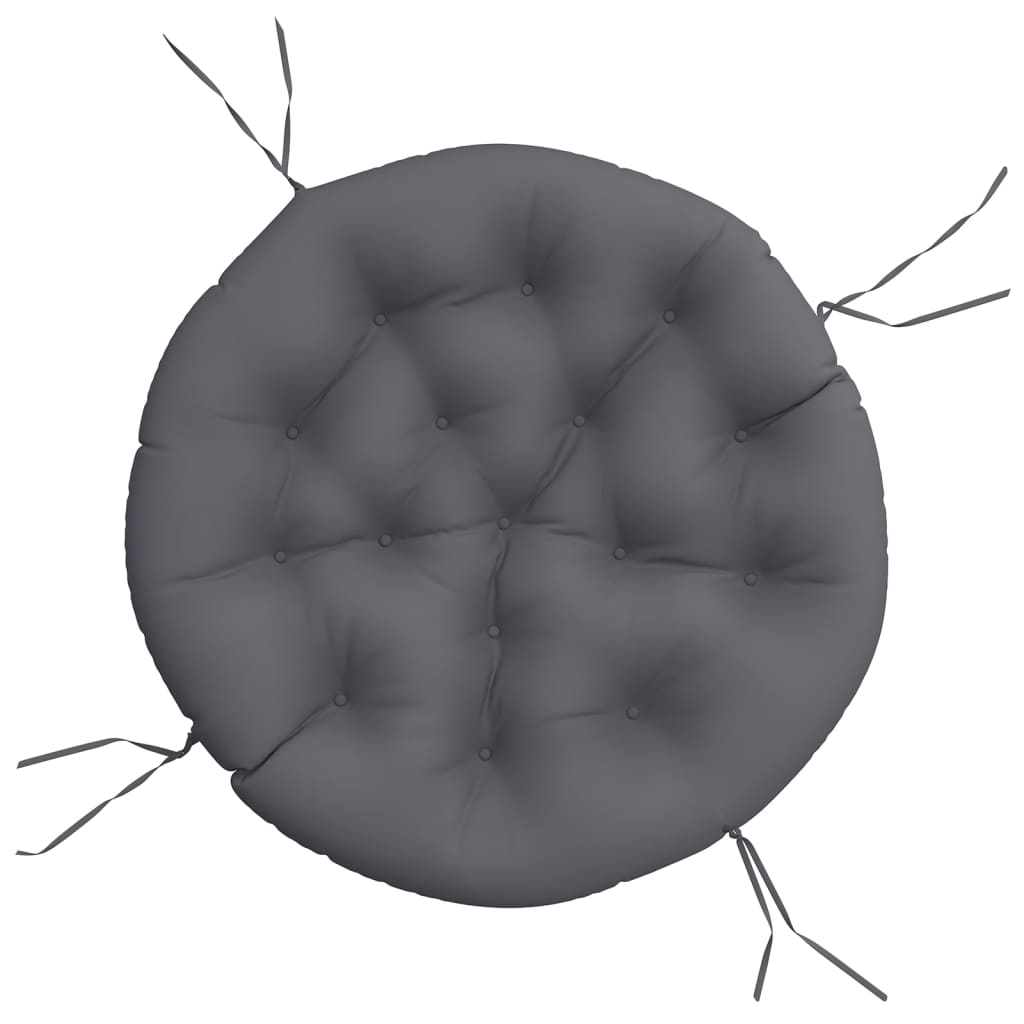 VidaXL Coussin de siège rond Ø 100x11 cm tissu oxford anthracite